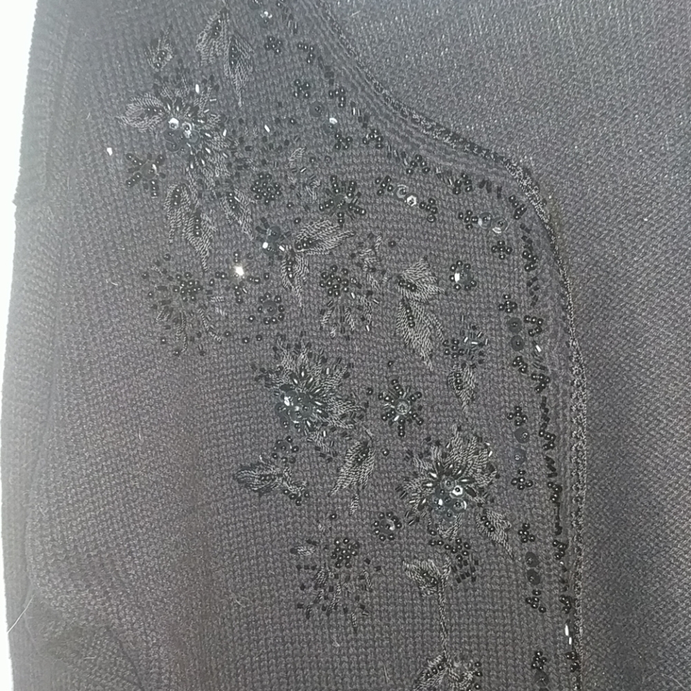 Vintage Tiara International beaded sweater sz M-L - Picture 5 of 8